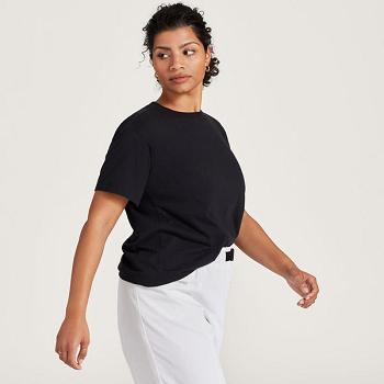 Allbirds Allgood Baumwoll T shirts Damen Schwarz | BATSD72030