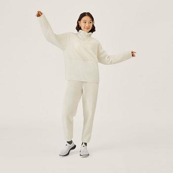 Allbirds Fluff Fleece Pant Sweathose Damen Weiß | UATTG13797