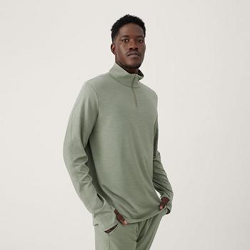 Allbirds Performance Quarter Zip Sweatshirts Herren Tiefesgrün | ATCVG18419