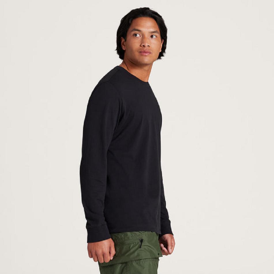 Allbirds Allgood Baumwoll Long Sleeve T shirts Herren Schwarz | PATER26953