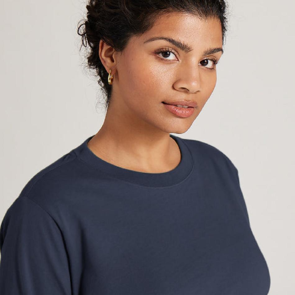 Allbirds Allgood Baumwoll Long Sleeve T shirts Damen Indigo | PATER48412