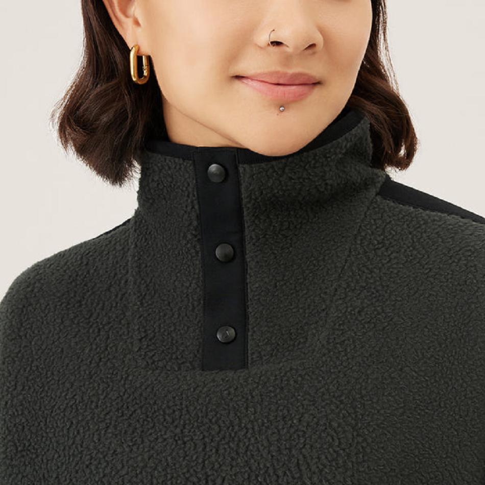 Allbirds Fluff Fleece Pullover Sweatshirts Damen Schwarz | ATIIZ40534