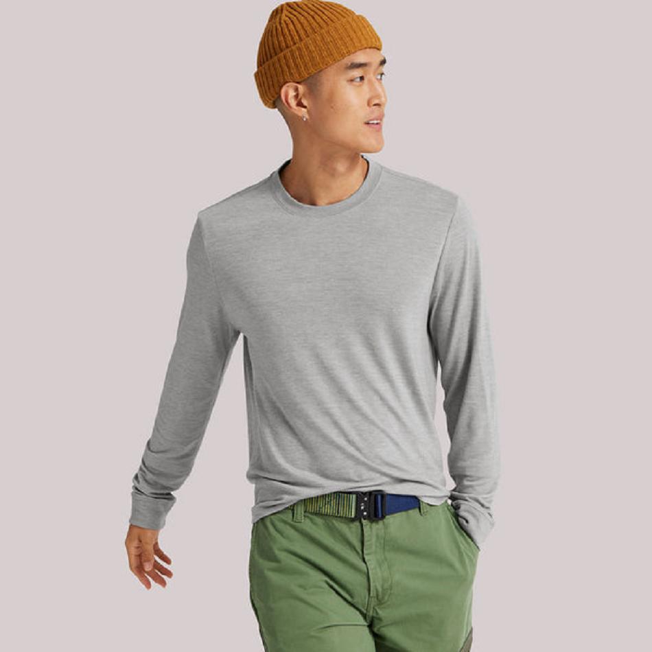 Allbirds Long Sleeve Sea T shirts Herren Grau | BATSD58442