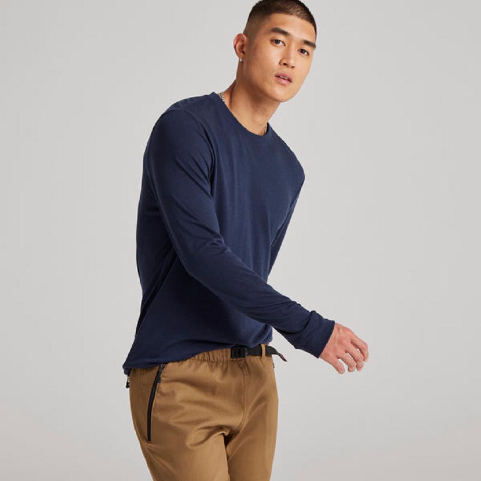 Allbirds Long Sleeve Sea T shirts Herren Navy | UATTG45912