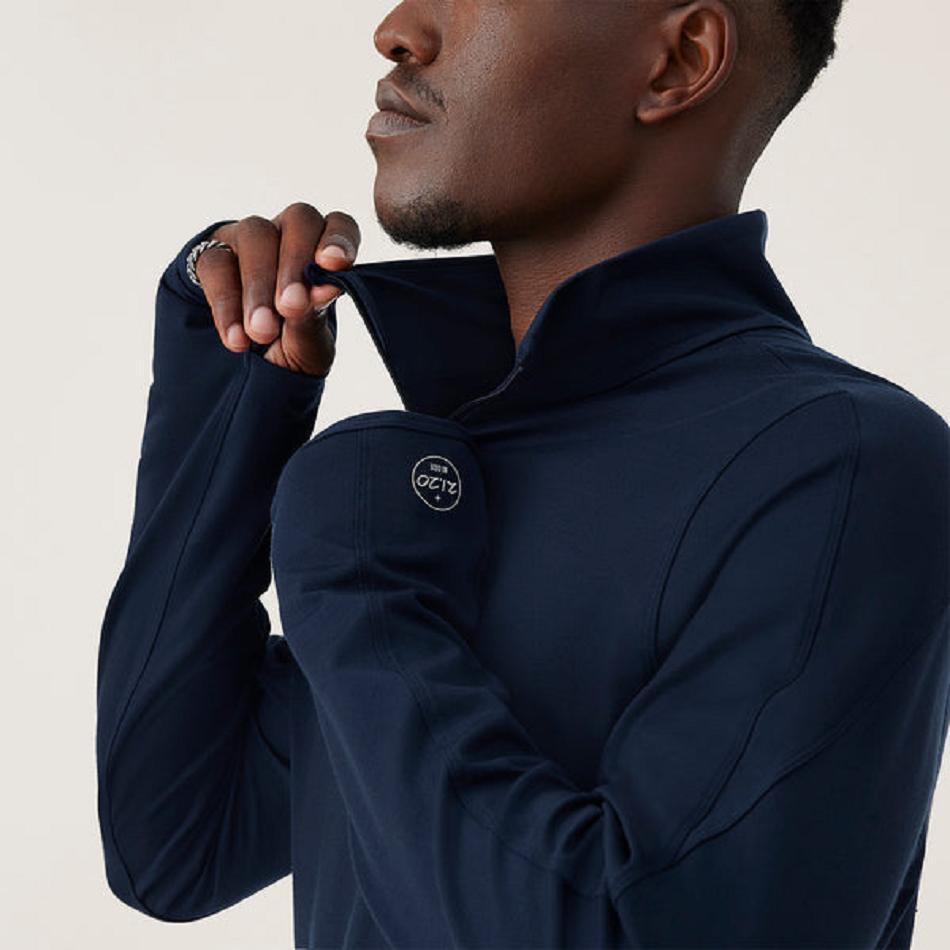 Allbirds Performance Quarter Zip Sweatshirts Herren Navy | DATVO23830