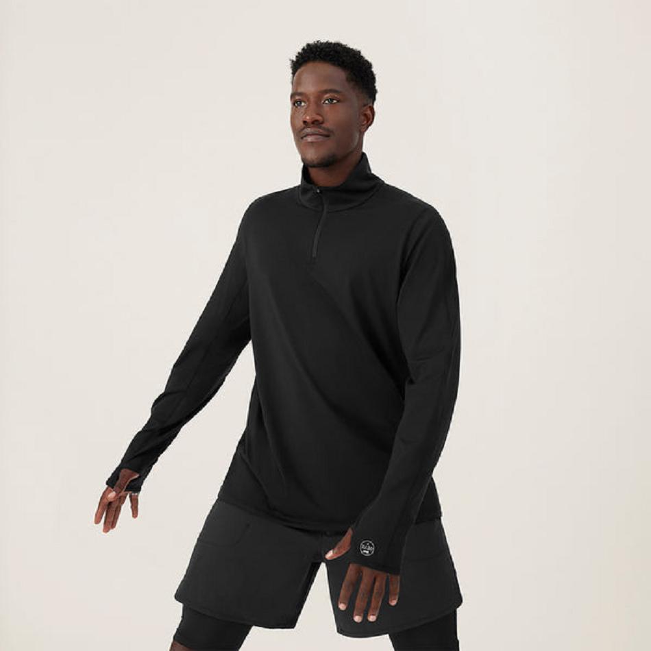 Allbirds Performance Quarter Zip Sweatshirts Herren Schwarz | XATBH13677