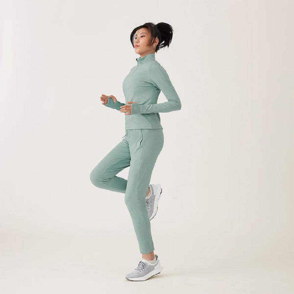 Allbirds Performance Quarter Zip Sweatshirts Damen Grün | XATBH27856