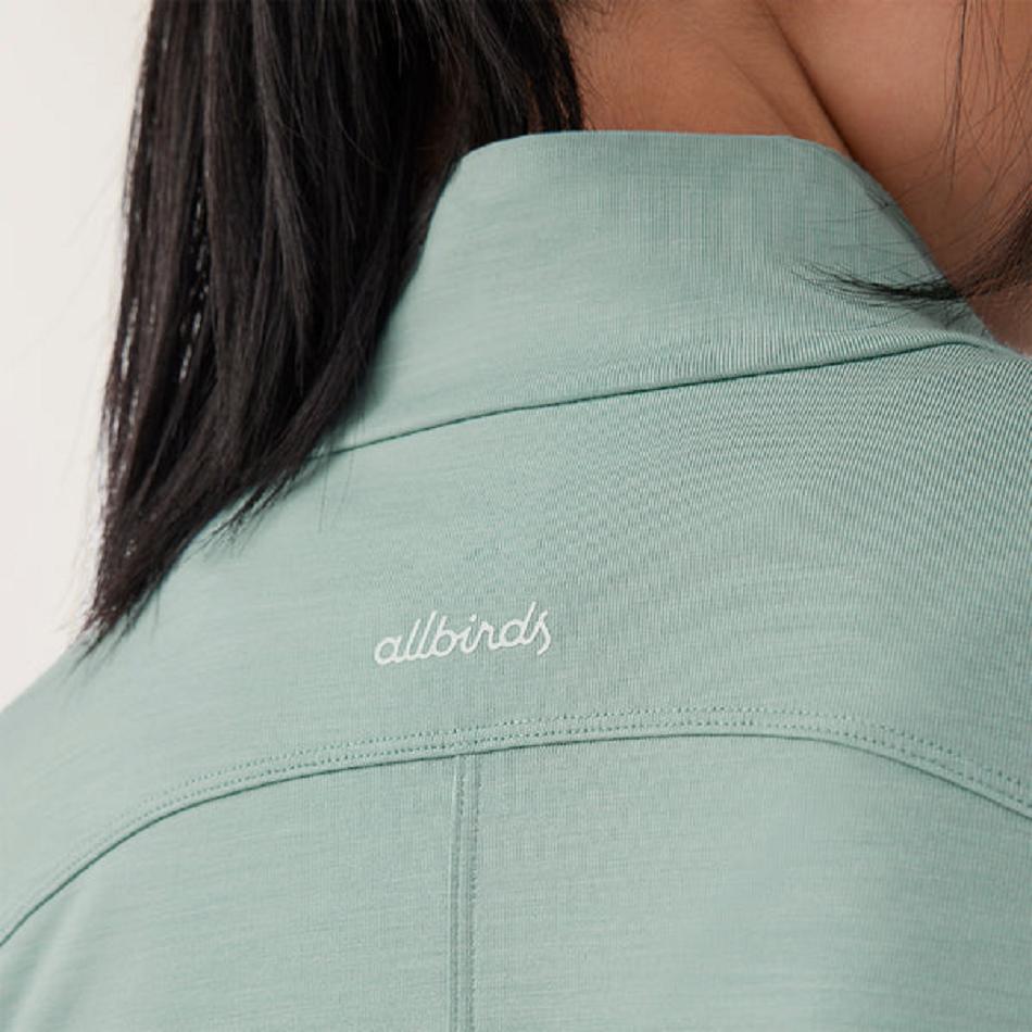 Allbirds Performance Quarter Zip Sweatshirts Damen Grün | XATBH27856