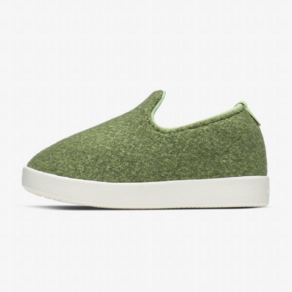 Allbirds Smallbirds Wolle Loungers Slip-Ons Kinder Grün | LATSX55798