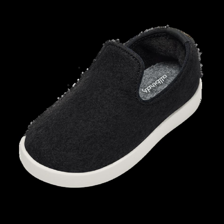 Allbirds Smallbirds Wolle Loungers Slip-Ons Kinder Schwarz | ZATNQ93454