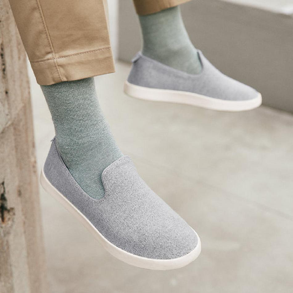 Allbirds Wolle Loungers Slip-Ons Herren Grau | ATEAH25688